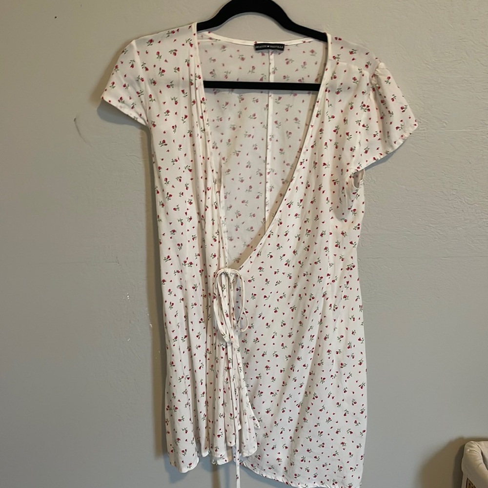 floral wrap dress